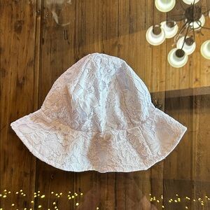 White Lace Bucket Hat for Kids - Unbranded